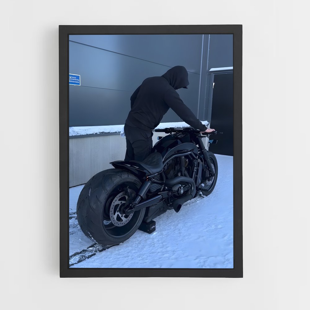 Poster L'ombre du Motard – affiche Harley-Davidson (vue 2)